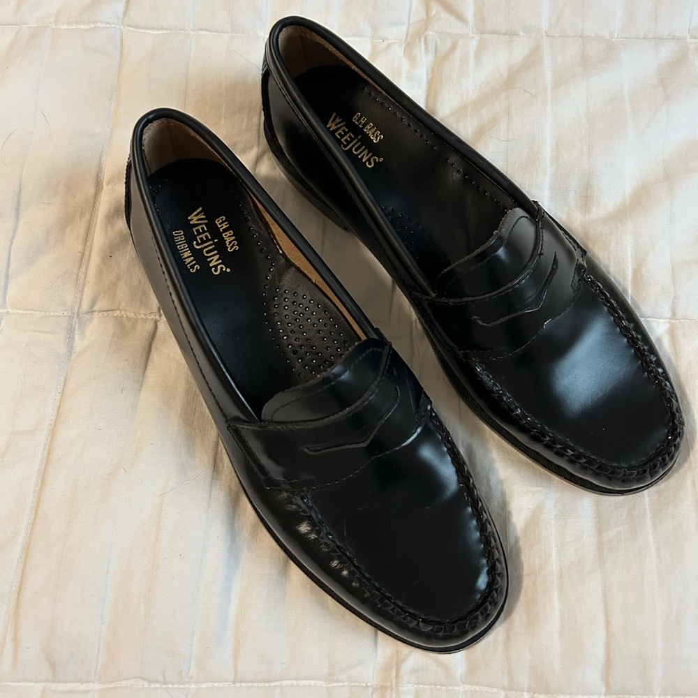 Bass Willa leather loafers, black, women’s 6.5